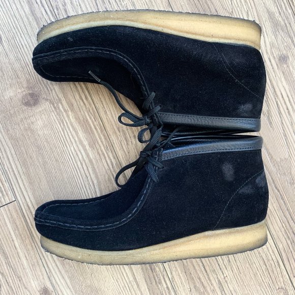 ❌SOLD❌ Clarks Originals Wallabee Boot Black Suede - Picture 2 of 8